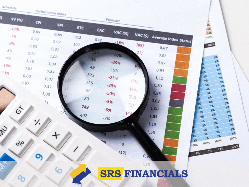 1. Srs Financials Logo Representing A Company Offering Diverse Financial Services For Individuals And Businesses.