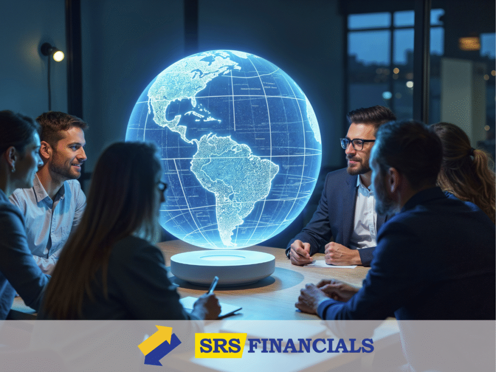 Srs Financials Logo Representing A Company Offering Diverse Financial Services For Individuals And Businesses.