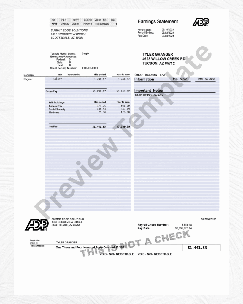 Simple Pay Stub Template For Freelancers, Contractors, And Businesses To Generate Clear And Professional Salary Slips In Minutes.