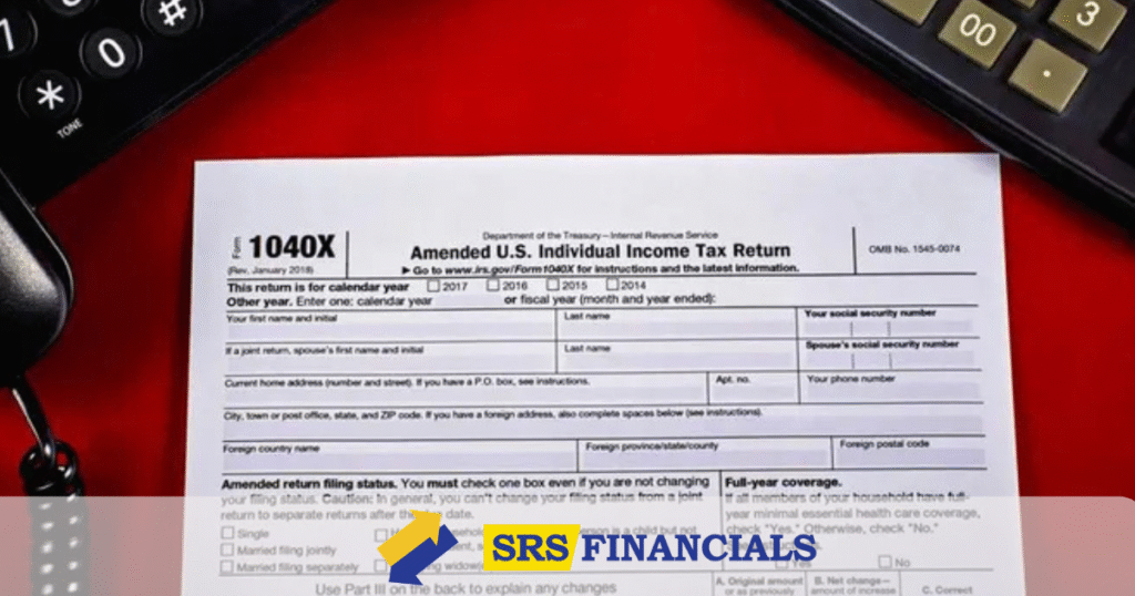 SRS Financial Paystubs in article image How to File IRS Form 1040 X​